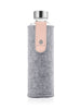 Equa glass water bottle Pink Breeze on white paper