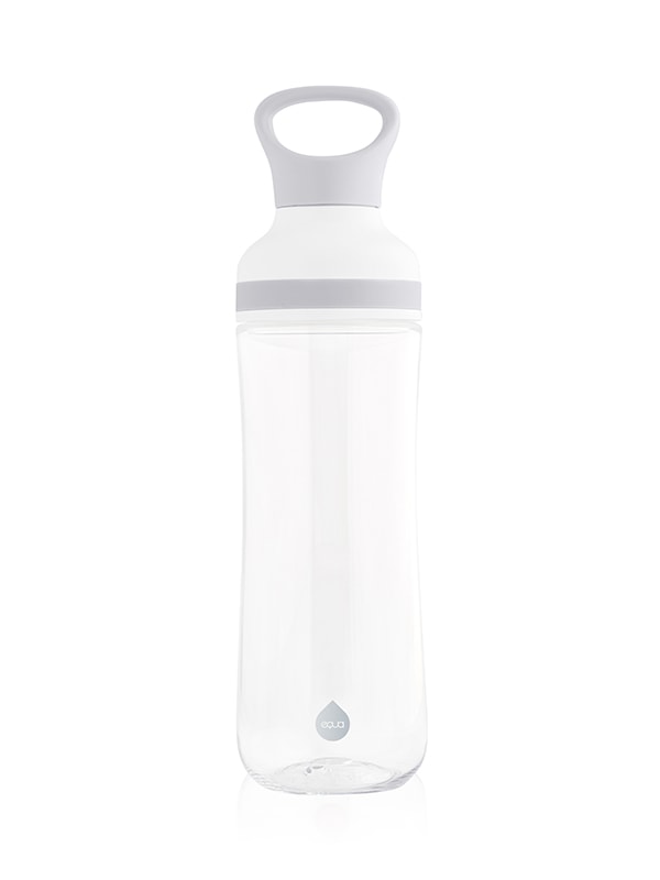 EQUA Botella de agua FLOW SIN BPA, Freeze, diseño minimalista, sin motivos, color gris
