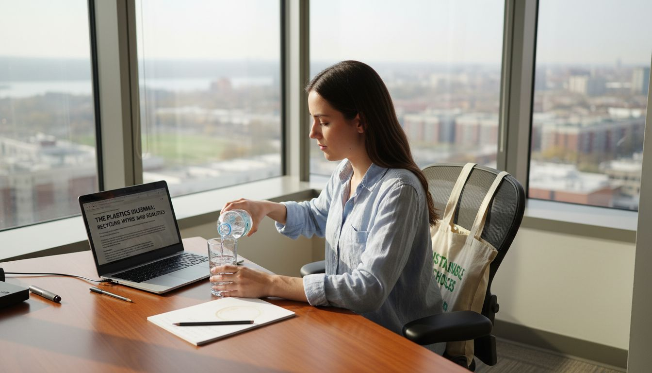 Person pouring water from BPA-free bottle