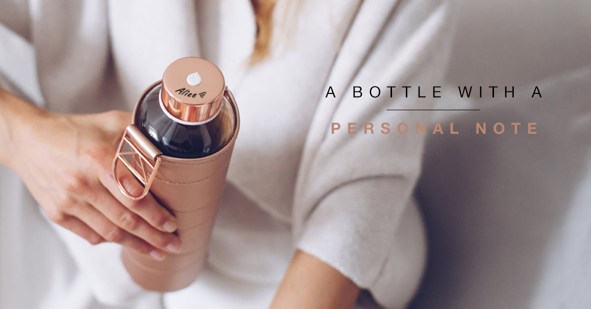 Personalized water bottle with custom engraving