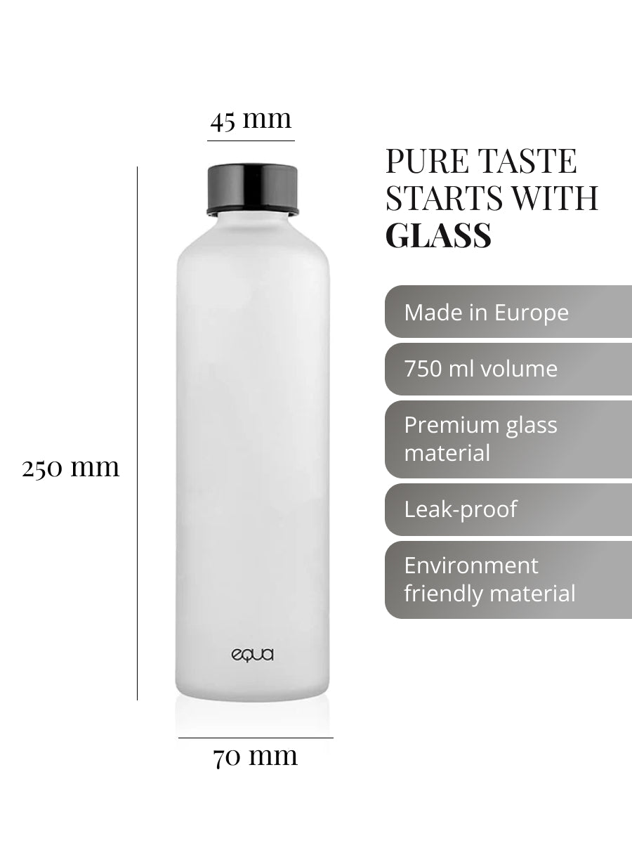 Velvet Black Glass Bottle