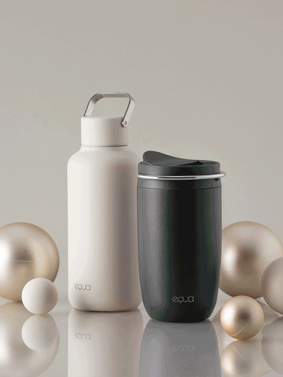Dark Grey Smart Water Bottle Insulated Stainless Steel by EQUA – EQUA -  Sustainable Water Bottles