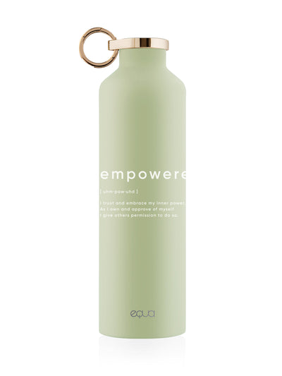 Empowered green stainless steel bottle classy thermo