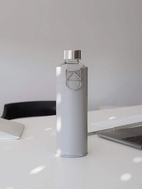 Dove Glass Water Bottle with Grey faux Cover by EQUA – EQUA ...
