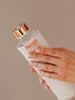 EQUA glass water bottle Lava with rose gold details.