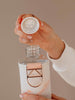 EQUA botella de agua de vidrio Lava y la boca de la botella con la cubierta de la tapa.
