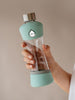 Glass water bottle in Mint bottom and upper silicone