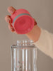 EQUA Bouteille d'eau BPA FREE, Esprit Birds, gros plan sur le couvercle, couleur rose