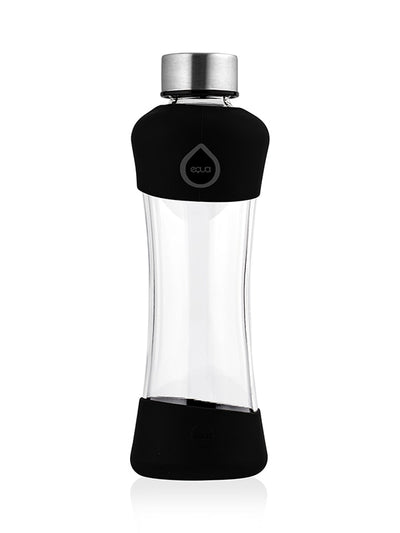 EQUA Active Black water bottle on white paper