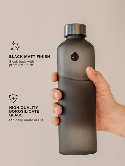 Ash Glass Water Bottle with Back Matte Finish by EQUA – EQUA ...