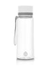 EQUA Botella de agua sin BPA de 0,6ml en blanco y asa gris