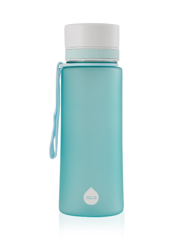 EQUA Bottiglia d'acqua BPA FREE, Ocean, design minimalista, nessun motivo, colore blu