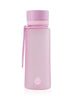 BPA FREE plain Iris water bottle with violet lid and textile holder in the centre of the image