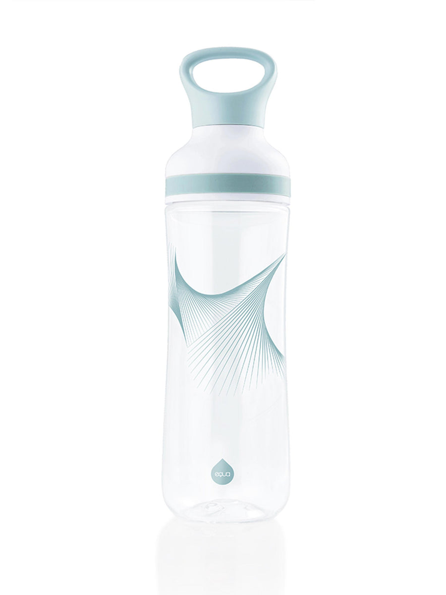 Wave bpa free water bottle with graphics and holder lid