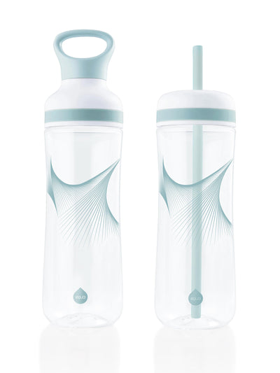 Plain White Botella de agua de plástico sin BPA en color blanco de EQUA -  EQUA - Botellas de agua sostenibles