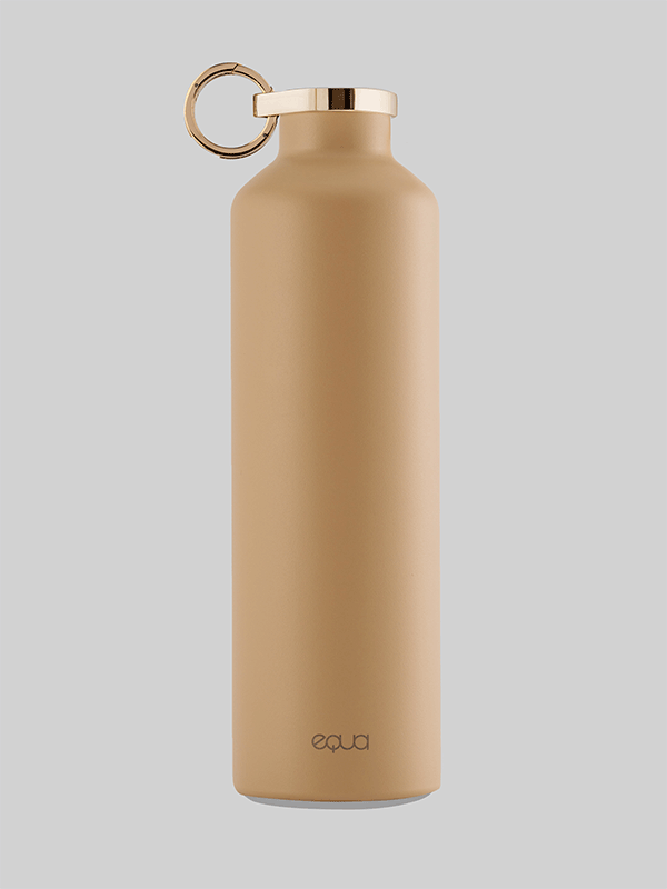 Grigio scuro Smart Water Bottle isolato in acciaio inox da EQUA