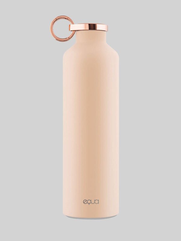 Smart water bottle EQUA Pink Blush - bottiglia di colore rosa con effetto glow
