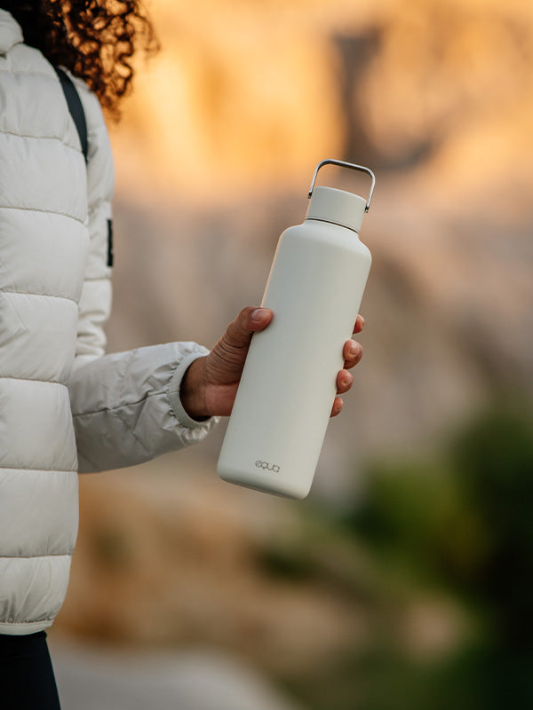 Timeless Off White Stainless Steel Bottle - great outdoors and easy to carry bottle, made from stainless steel and easy to carry