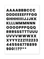 Add EQUA stickers to your water bottle this is a list of letters in black