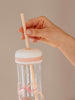 EQUA BPA FREE FLOW 2 in 1 bottiglia d'acqua, Beat, primo piano della cannuccia, colore pesca